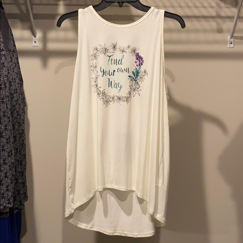 Motivational Floral Yoga Tank